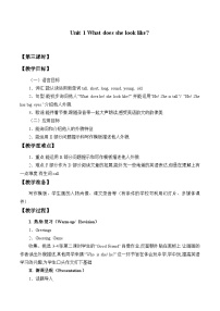 英語Unit 1 What does she look like?教案設(shè)計
