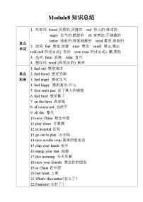 【同步導(dǎo)學(xué)案】外研版（三起）英語(yǔ)五年級(jí)上冊(cè)-第九模塊學(xué)案（導(dǎo)學(xué)案）