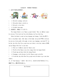 冀教版 (三年級起點(diǎn))六年級上冊Lesson 24 Maddy’s Christmas精品練習(xí)題