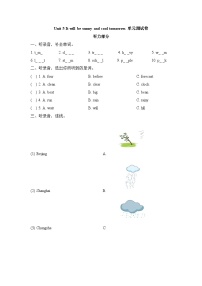 湘少版六年級上冊Unit 5 It will be sunny and cool tomorrow優(yōu)秀隨堂練習題