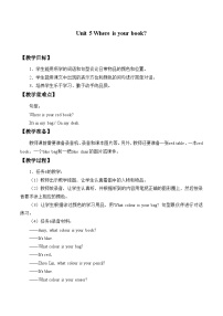 小學(xué)英語湘魯版三年級上冊Section A教案設(shè)計