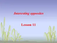 清華大學(xué)版小學(xué)英語(yǔ)三年級(jí)下冊(cè)  UNIT 2 INTERESTING OPPOSITES-LESSON 11  課件