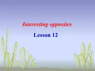 清華大學(xué)版小學(xué)英語(yǔ)三年級(jí)下冊(cè)  UNIT 2 INTERESTING OPPOSITES-LESSON 12  課件