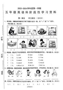广东省汕头市澄海区2023-2024学年五年级上学期期中英语试题