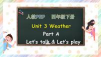 人教版 (PEP)四年级下册Unit 3 Weather Part A优质习题课件ppt