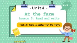 新人教PEP小學英語四下 Unit4 B Read and Write第3課時課件