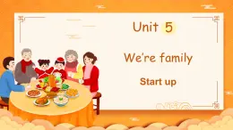 外研版（三起2024）英語三年級(jí)上冊(cè) Unit 5 We're family 第2課時(shí) Start up（課件）