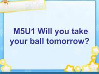 小学英语外研版 (一年级起点)三年级下册Unit 1 Will you take your ball tomorrow?授课课件ppt