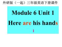 小学英语外研版 (一年级起点)三年级下册Unit 1 Here are his hands.教学演示ppt课件