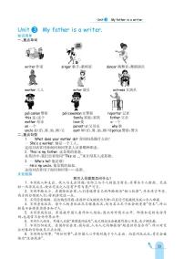 人教精通版五年級上冊Unit 3 My father is a writer.綜合與測試精品達(dá)標(biāo)測試