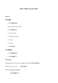 人教精通版五年級上冊Lesson 19學(xué)案