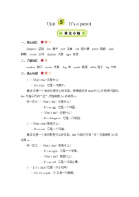 小學(xué)英語(yǔ)人教精通版三年級(jí)下冊(cè)Unit 5  It's a parrot.綜合與測(cè)試優(yōu)質(zhì)導(dǎo)學(xué)案