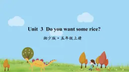 湘少版英語五年級(jí)上冊(cè) Unit 3 Do you want some rice PPT課件+素材