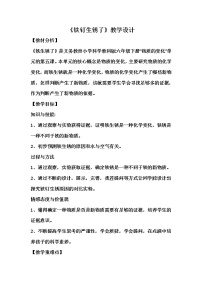 小學(xué)科學(xué)蘇教版六年級(jí)上冊2.鐵釘生銹了教案設(shè)計(jì)