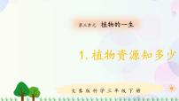 小學(xué)科學(xué)大象版 (2017)三年級下冊1 植物資源知多少評課課件ppt
