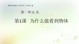 第1課《為什么能看到物體》教學(xué)課件+教材分析 粵教版小六科學(xué)上冊