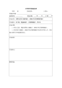 教科版六年级上册科学-实验报告单(全册)