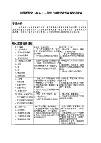 湘科版科學(xué)（2017）三年級(jí)上冊(cè)教學(xué)計(jì)劃及教學(xué)進(jìn)度表