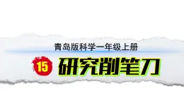 小學(xué)科學(xué)新青島版六三制一年級上冊第4單元第15課《研究削筆刀》教學(xué)課件（2024秋）