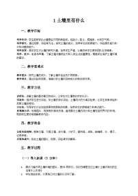 小學(xué)科學(xué)人教鄂教版（2024）三年級(jí)下冊(cè)1 土壤里有什么教案設(shè)計(jì)