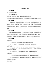 小學(xué)科學(xué)冀人版（2024）一年級(jí)下冊(cè)（2024）認(rèn)識(shí)動(dòng)物教案
