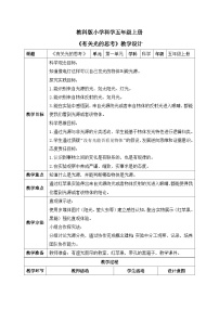 小學教科版（2024）有關光的思考精品教案