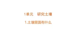 小学科学新苏教版三年级上册第一单元1.土壤里面有什么教学课件（2025秋）
