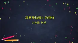 教科版科學六年級上冊 1.3《觀察身邊微小的物體》（課件+教案+任務(wù)單+練習）