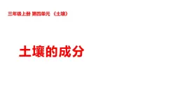 2025年秋湘科版三年級科學(xué)上冊 4-17 土壤的成分（課件+教案含練習(xí)及答案）