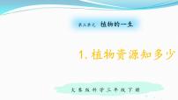 小學(xué)科學(xué)大象版 (2017)三年級下冊第三單元 植物的一生1 植物資源知多少優(yōu)秀ppt課件
