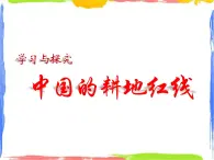 第3章 學(xué)習(xí)與探究 中國(guó)的耕地紅線 課件