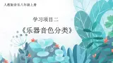 人教版（2024）八年级上册音乐第四单元学习项目二《乐器音色分类》教案+课件