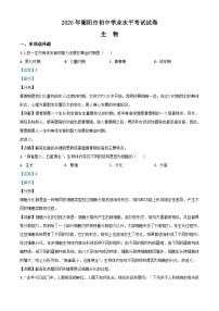 湖南省衡阳市2020中考生物试题（含解析）