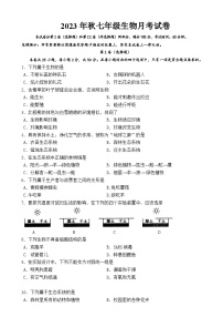 福建省永春第二中学2023-2024学年七年级上学期第一次月考生物试题