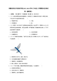 安徽省安庆外国语学校2023-2024学年八年级上学期期末生物试卷
