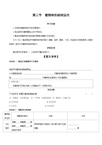 人教版 (新課標(biāo))七年級(jí)上冊(cè)第三節(jié) 植物體的結(jié)構(gòu)層次優(yōu)質(zhì)導(dǎo)學(xué)案