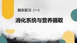 初中生物冀少版（2024）七年級下冊3.1 消化系統(tǒng)與營養(yǎng)攝取 復習課件