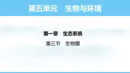人教版（2024）八年级生物上册课件 第五单元 第一章 第三节 生物圈