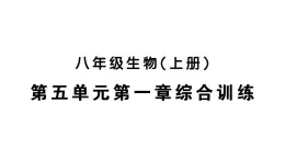 初中生物新人教版八年級(jí)上冊(cè)第五單元第一章綜合訓(xùn)練作業(yè)課件（含答案）（2025秋）
