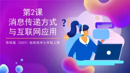 【蘇教版信息科技】七年級(jí)上冊(cè)第1單元第2課《消息傳遞方式與互聯(lián)網(wǎng)應(yīng)用》課件+教案+課后練習(xí)+素材
