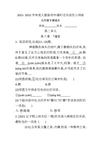 初中语文人教部编版九年级下册第二单元7* 溜索精品同步训练题