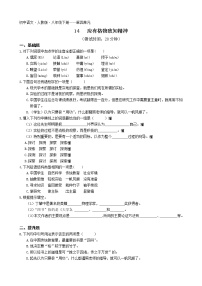 初中语文人教部编版八年级下册第四单元14 应有格物致知精神当堂检测题