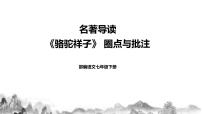 初中语文人教部编版七年级下册名著导读《骆驼祥子》：圈点与批注完美版教学课件ppt