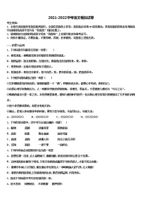福建省泉州市永春县第一中学2022年中考一模语文试题含解析