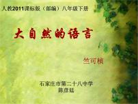 初中语文人教部编版八年级下册5 大自然的语言图片课件ppt