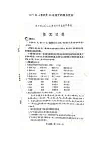 2022年山東濱州中考語文試題及答案
