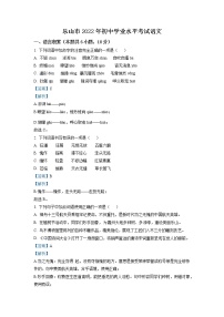 樂(lè)山市2022年初中學(xué)業(yè)水平考試語(yǔ)文（解析版）