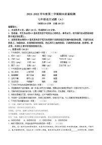 山東省濱州市濱城區(qū)2021-2022學(xué)年七年級下學(xué)期期末語文試題(word版含答案)