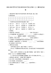 2022-2023学年辽宁省大连市甘井子区九年级（上）期中语文试卷（含答案解析）