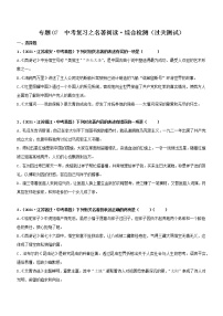 初中语文中考复习 专题07  名著阅读-综合检测（过关测试）原卷版